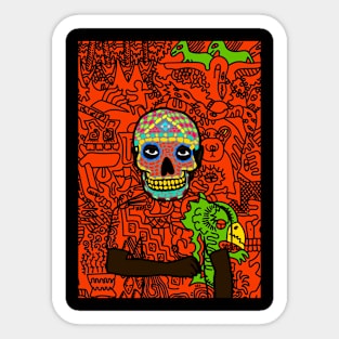 Charlie NFT - MaleMask with MexicanEye Color and DarkSkin on OpenSea Sticker